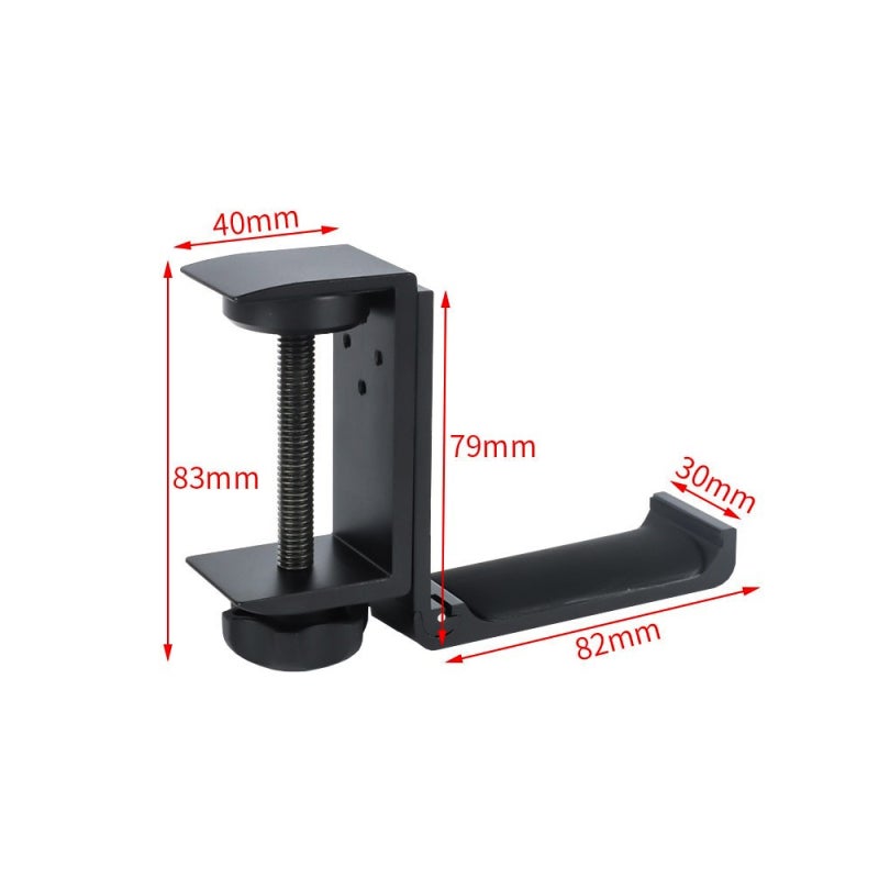 Universal Headphone Holder: Aluminium Alloy Bracket - Foldable Design Soft Silicone Gasket for Desk Wall Organization & Travel Use - Image 5