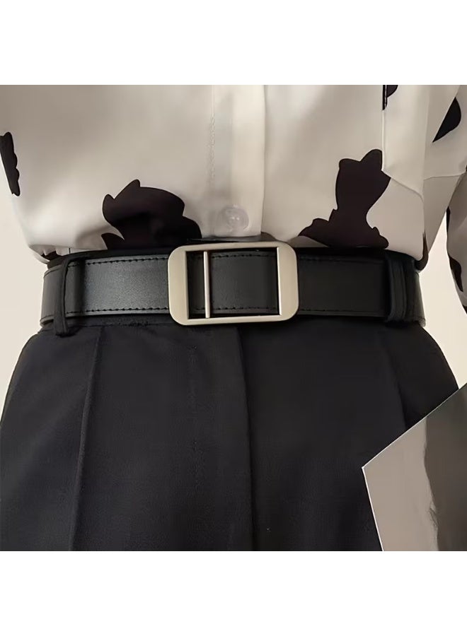 Goolsky No-Hole Buckle Belt for Women & Men - Skinny Fit Jeans Waist Cinch with Free Size (No Punch Required) | Luxury Designer Belt for Wedding, Party, Daily Wear | Non-Porous for swimming/changes of outfit - Image 1