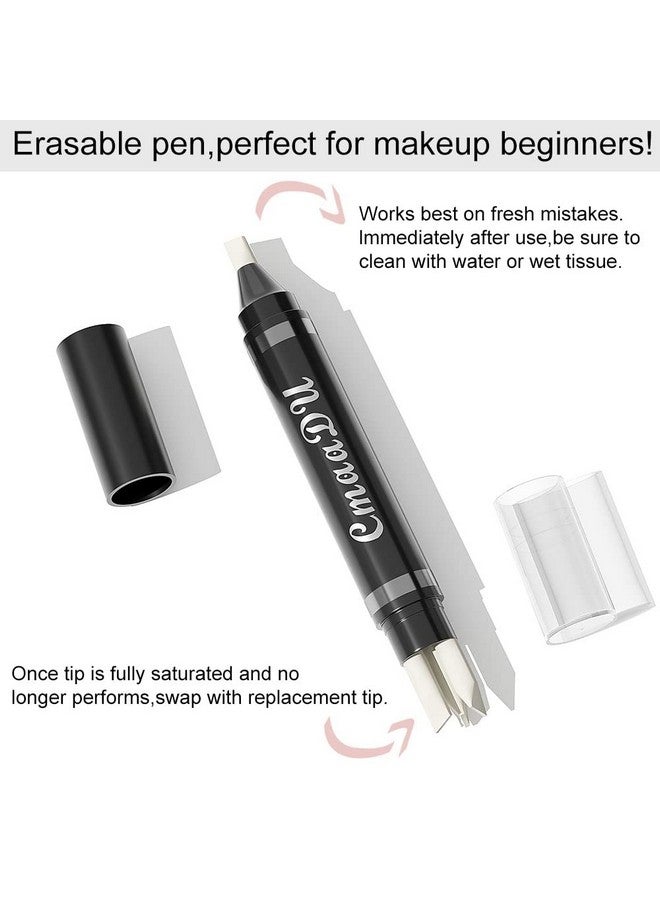 MIESCHER Eye Makeup Remover Pen, Eye Makeup Corrector Pen Makeup Remover Eraser Stick Wash Free Quick Makeup Correction Lipstick Eyeliner Smudged Correction Easy-to Use & Travel-Friendly Makeup Removing Gel Pen With 3-in-1 Replacement Heads - Image 4