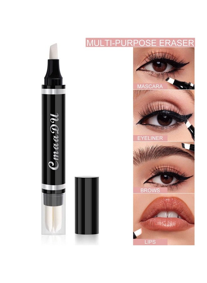 MIESCHER Eye Makeup Remover Pen, Eye Makeup Corrector Pen Makeup Remover Eraser Stick Wash Free Quick Makeup Correction Lipstick Eyeliner Smudged Correction Easy-to Use & Travel-Friendly Makeup Removing Gel Pen With 3-in-1 Replacement Heads - Image 3