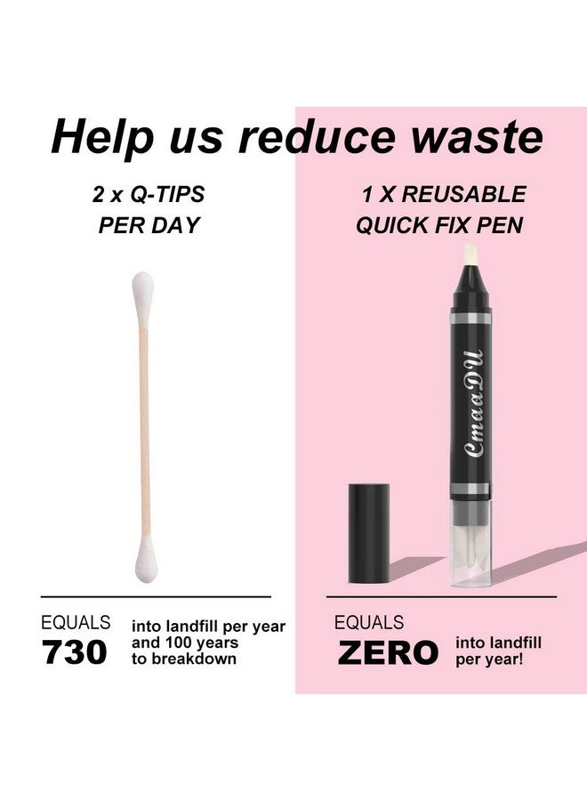 MIESCHER Eye Makeup Remover Pen, Eye Makeup Corrector Pen Makeup Remover Eraser Stick Wash Free Quick Makeup Correction Lipstick Eyeliner Smudged Correction Easy-to Use & Travel-Friendly Makeup Removing Gel Pen With 3-in-1 Replacement Heads - Image 2