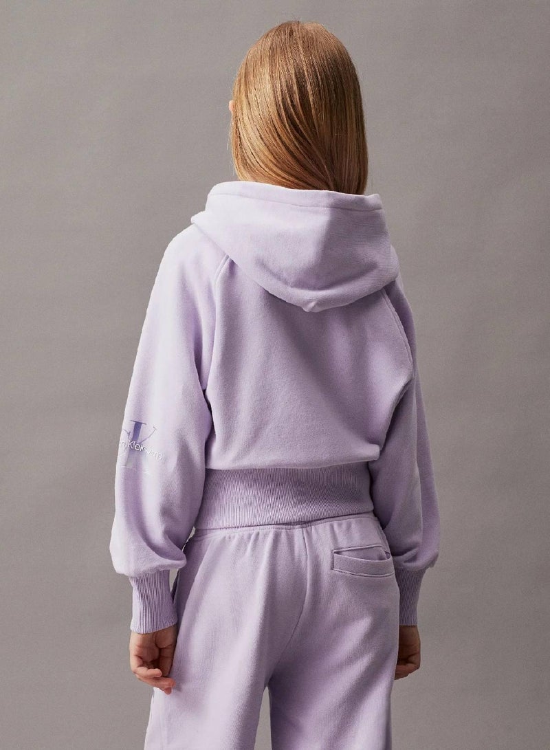 Calvin Klein Jeans Boxy Terry Zip Up Hoodie - Image 2