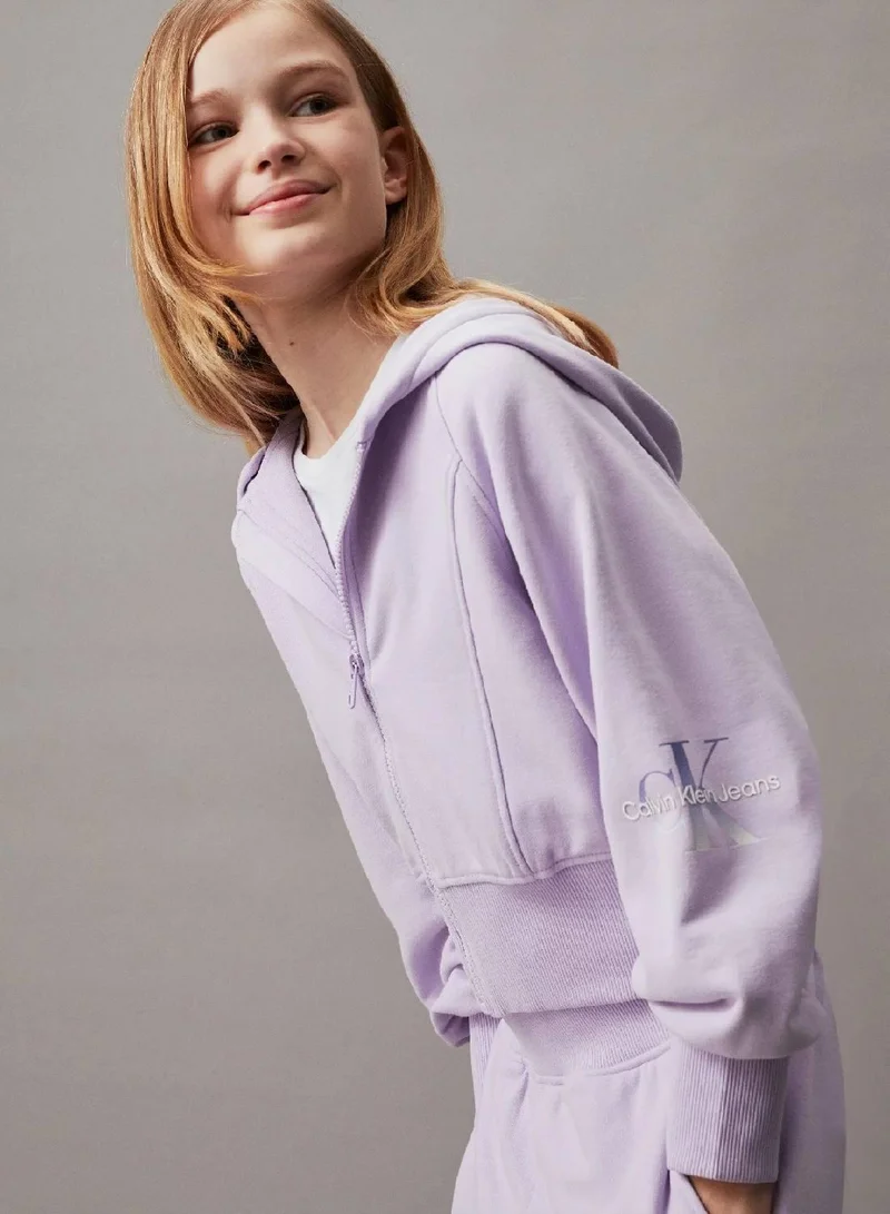 Calvin Klein Jeans Boxy Terry Zip Up Hoodie