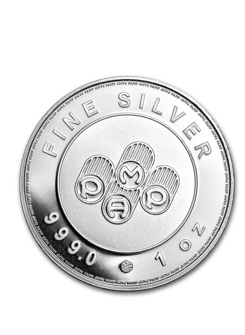 PAMP Silver Minted Round Bar weighing 1oz (31.1g) - Image 2
