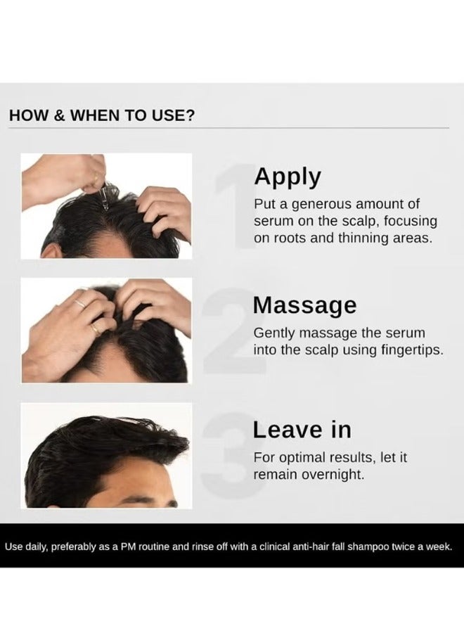 بار_اناتومي Bare Anatomy Advanced Hair Growth Serum| 3٪ Redensyl - 2x نتائج أفضل من المينوكسيديل | + 4٪ Anagain + 3٪ Baicapil | إكليل الجبل، البيوتين | مصل التحكم في نمو الشعر وتساقط الشعر للنساء والرجال | 30 مل - Image 5