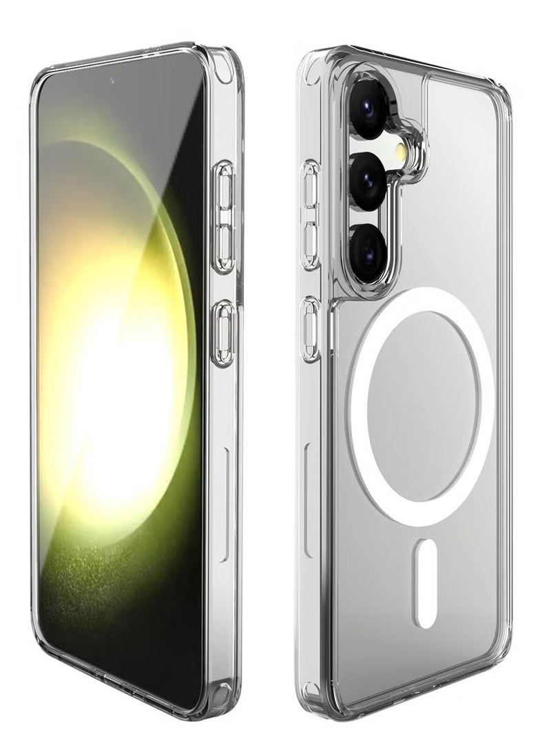 ELTRAZONE Samsung Galaxy S25 Magsafe Case – Slim, Thin Magnetic Transparent Cover, Anti-Scratch, Shockproof, Wireless Charging Support for Samsung Galaxy S25 – Hard Protective Phone Case - Image 1