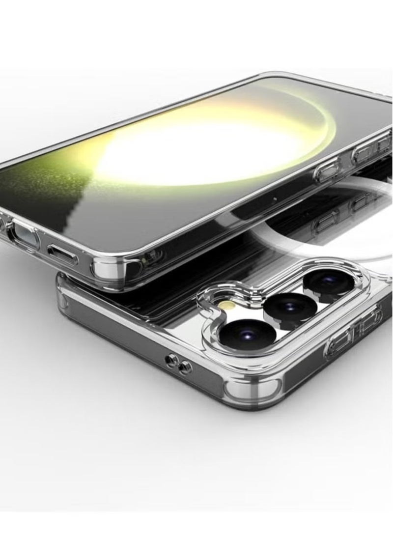 ELTRAZONE Samsung Galaxy S25 Magsafe Case – Slim, Thin Magnetic Transparent Cover, Anti-Scratch, Shockproof, Wireless Charging Support for Samsung Galaxy S25 – Hard Protective Phone Case - Image 3
