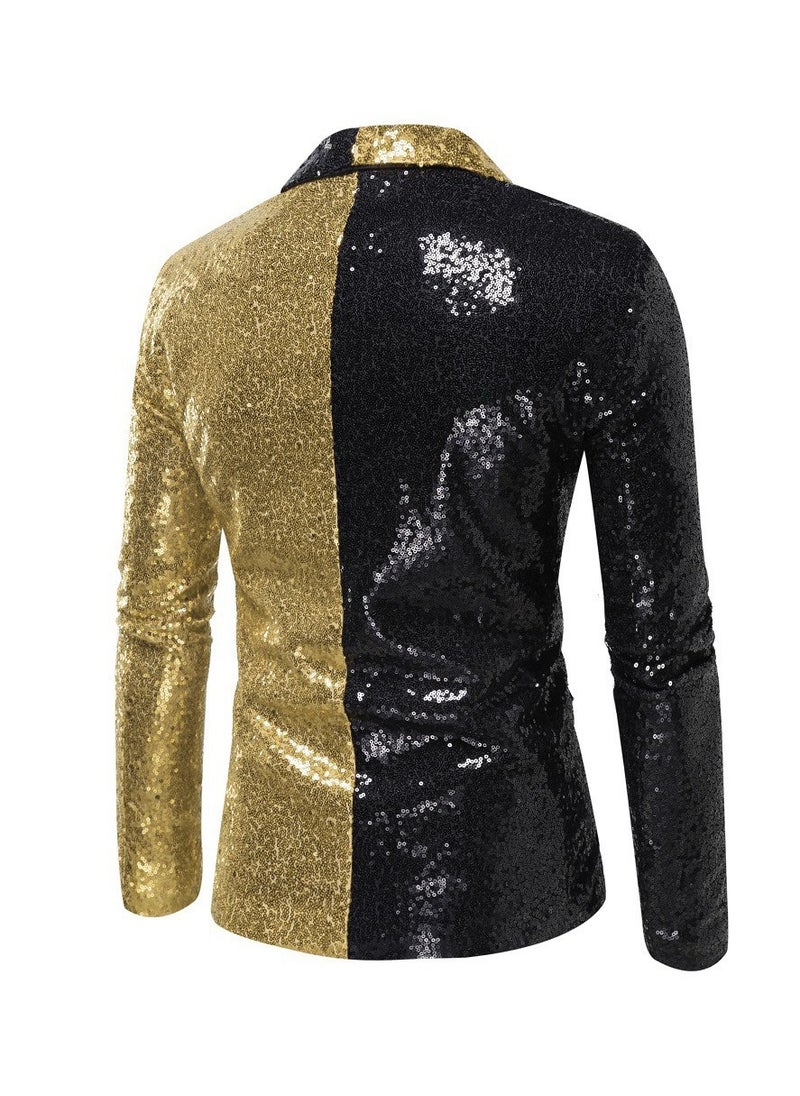 Shougu Color Blocked Sequin Performance Dress Suit  - Image 2