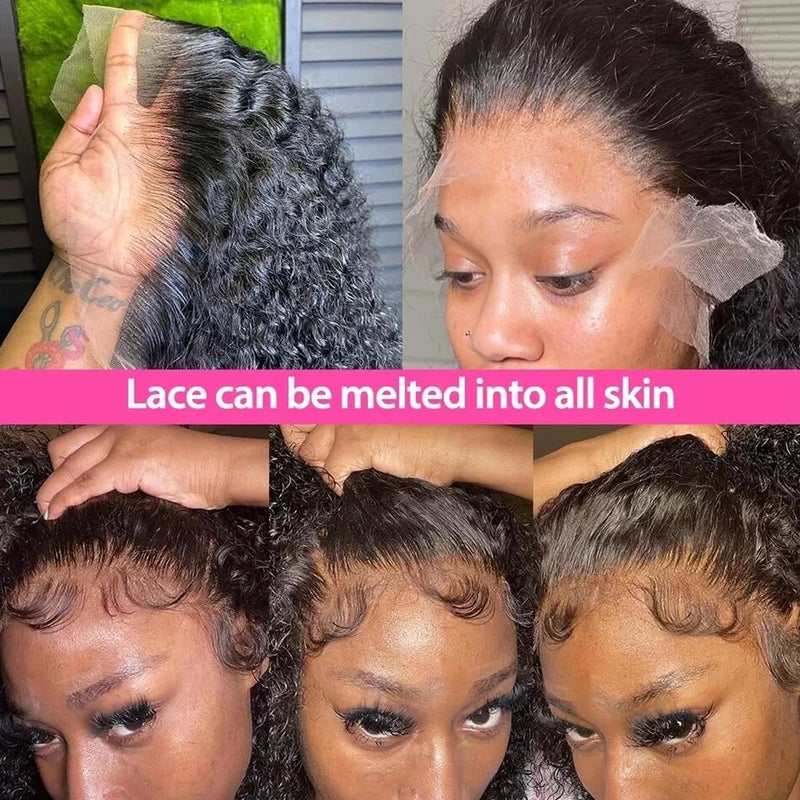 PRIMELACE Afro Kinkycurly Wig Human Hair 20 inch 13x4 HD Lace Front Wigs Human Hair Pre Plucked Kinky Curly Wig Glueless Curly Human Hair Wig for Black Women 180% Density - Image 4