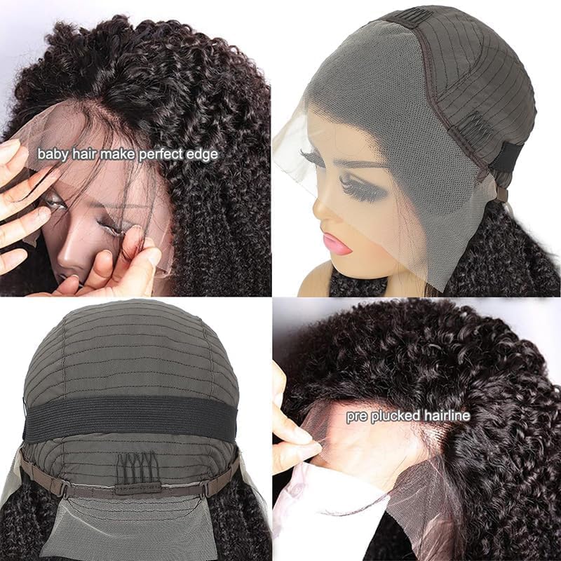 PRIMELACE Afro Kinkycurly Wig Human Hair 20 inch 13x4 HD Lace Front Wigs Human Hair Pre Plucked Kinky Curly Wig Glueless Curly Human Hair Wig for Black Women 180% Density - Image 5