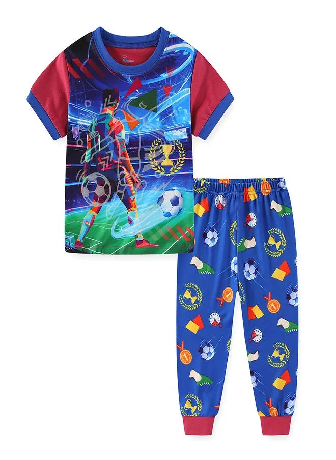 babyqlo Glow Soccer Star in Action Pajama Set
