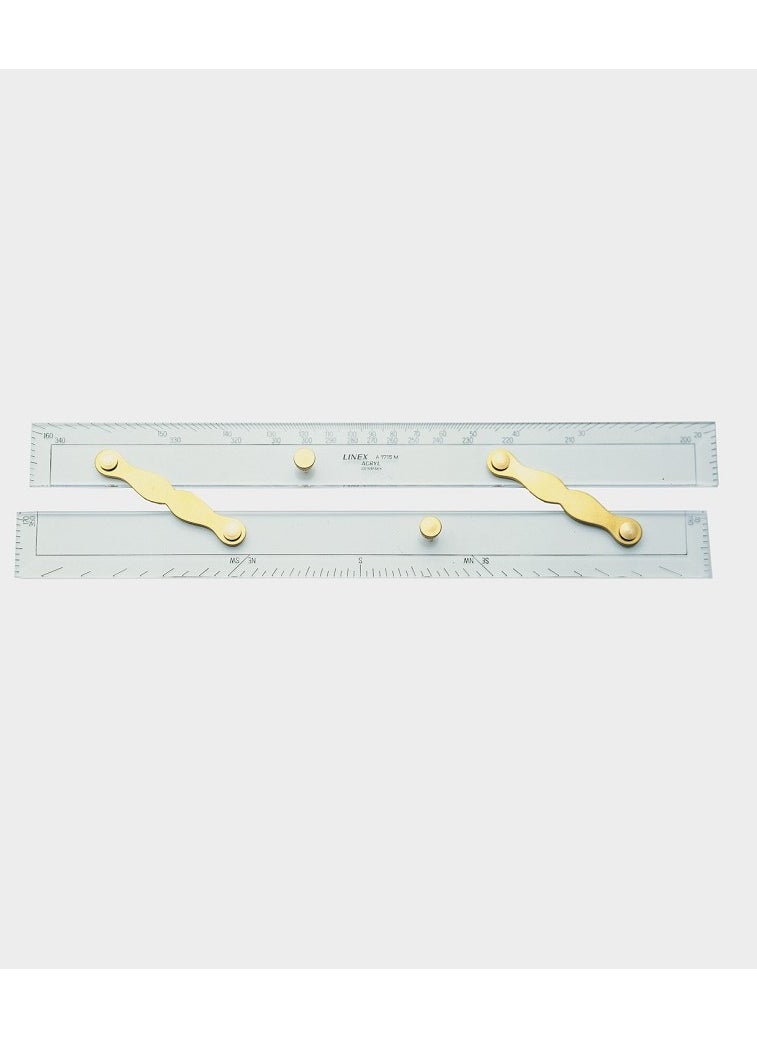 Linex Marine Ruler - Retractable Brass Parallel Ruler  - Image 1