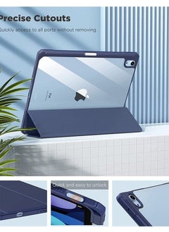 LCYLJGY Case for iPad (A16) 11th 11 inch 2025/iPad 10th 10.9 inch 2022 Clear Transparent Back Shell with Pencil Holder, Auto Sleep/Wake Case Cover for iPad 10th 10.9inch 2022/iPad 11th 11inch 2025  - Image 3
