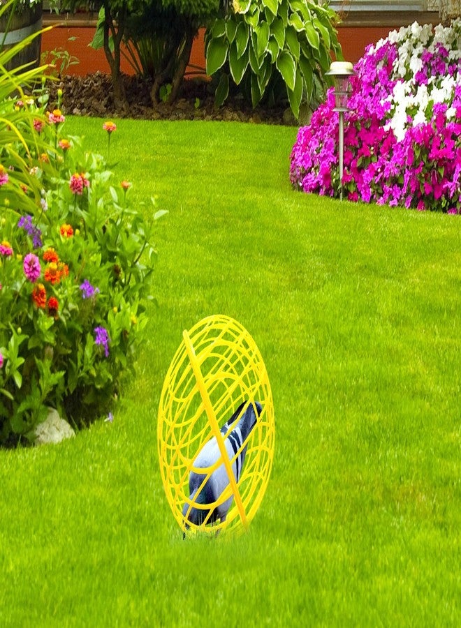 CalorMixs 7.8" Ball-Shaped Movable Pigeon Chick Coop, Little Rabbit Duck Guinea Pig Safe Walking Net,Preventing Dog Bites, Predation by Eagles Wolves Cats Eagles, Pet Safety Cage - Image 2