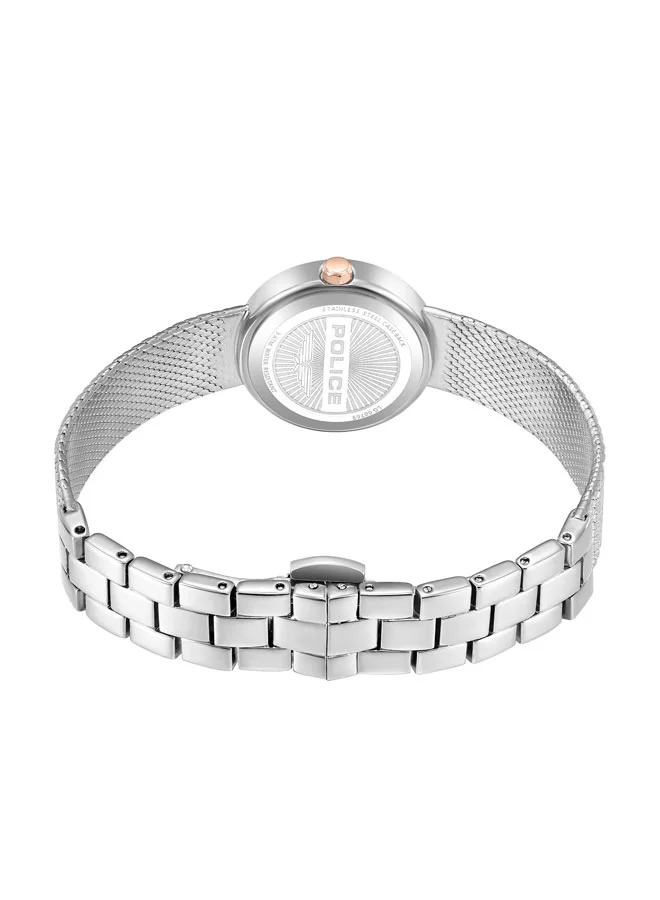POLICE Women's Women's Flare Women's 26mm Watch with White Mother-of-Pearl Dial & Mesh Bracelet