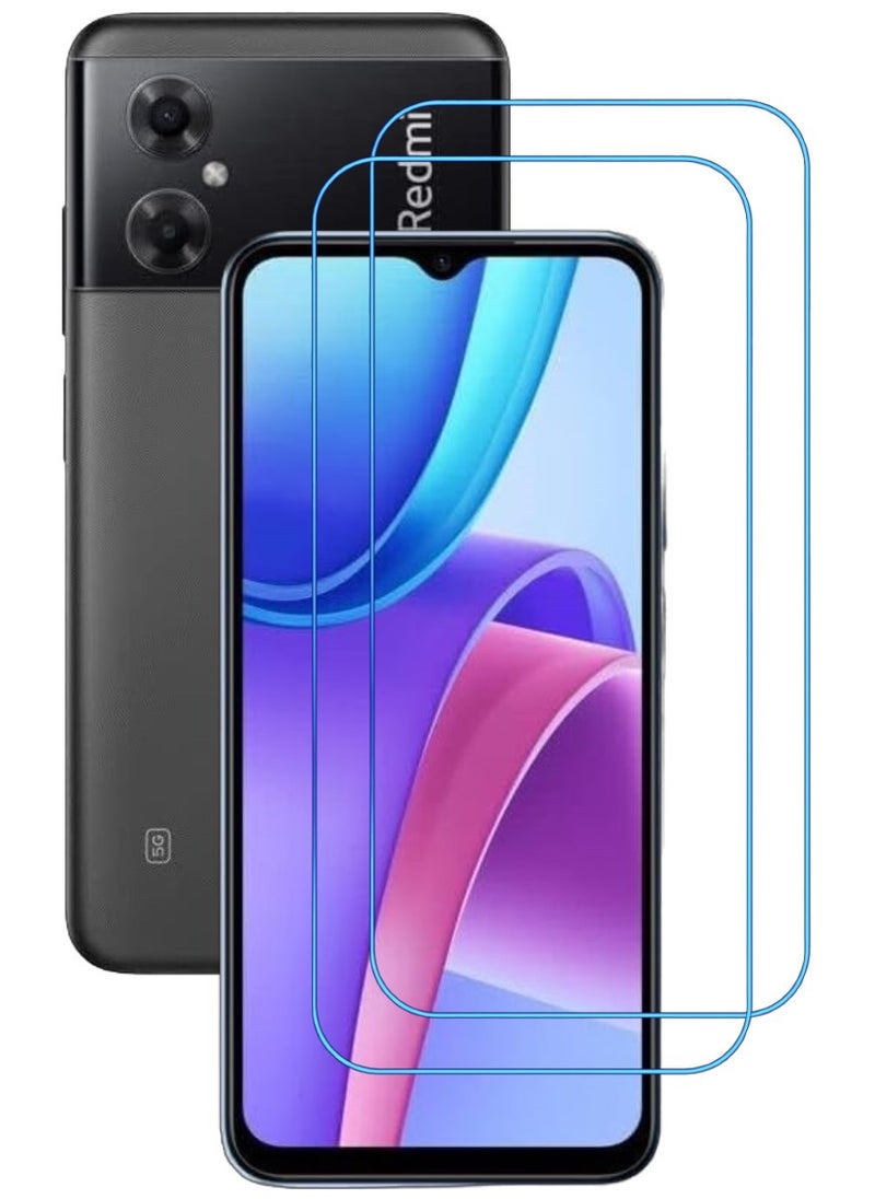 ACLIX 2 Pieces Antistatic ESD Dustproof Premium Quality High Definition Clear Tempered Glass Screen Protector Designed For Xiaomi Redmi Note 11R - Image 1