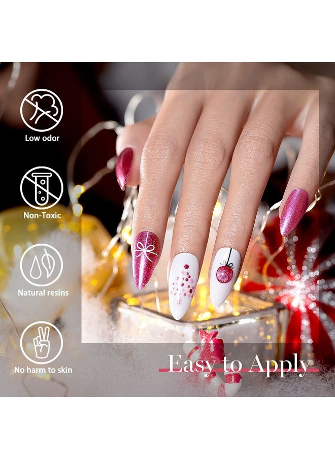 RARJSM - Metallic Nail Art Gel Liner Black Silver Rose Gold Blue Green Red Glitter Painted Gel Nail Polish Set Soak Off 12 Colors 5Ml Uv Led Curing Require For Diy At Home Nail Salon Manicure Design - Image 1