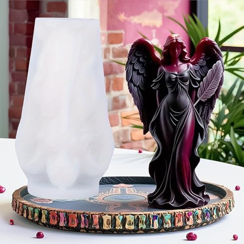 BdelrinQue Candle Mould Silicone, Candle Mould, Angel Wing Candle Making Kit for Adults, Christmas Candle Moulds, Cylinder Shape for DIY Handmade Candles, Soap Making, Dessert Decorations - Image 4