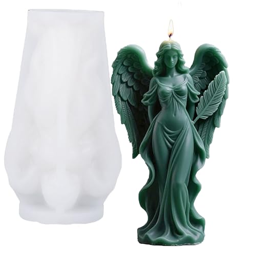 BdelrinQue Candle Mould Silicone, Candle Mould, Angel Wing Candle Making Kit for Adults, Christmas Candle Moulds, Cylinder Shape for DIY Handmade Candles, Soap Making, Dessert Decorations - Image 1