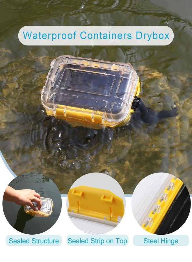 Beoccudo Waterproof Box Small Dry Box Mini Waterproof Container Watertight Storage Case Water Proof, 5.5" L x 4" W x 2.4" H Drybox Waterproof for Kayaking Boating - Image 3