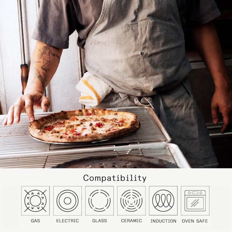 Madein Made In Cookware | Seasoned 12" Carbon Pizza Steel - (Like Cast Iron, but Better) | Professional Cookware | Crafted in Sweden | Induction Compatible - Image 4