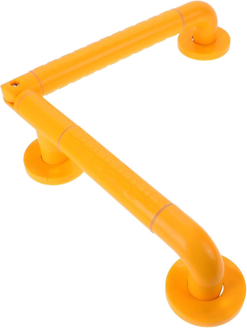 CHILDWEET Bathroom Grab Handle and Toilet Safety Handrail 38x38 Cm Yellow Stainless Steel Non-Slip Wall-Mounted Support Bar for Shower and Bathing Aid for Disabled and Elderly - Image 1