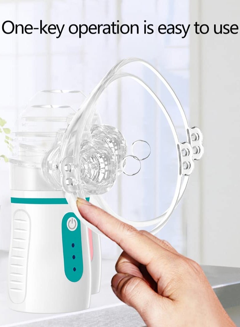 Loquat Portable Nebulizer, 3 Adjustable Speeds, Suitable for Adults and Children, Handheld Nebulizer for Breathing Problems, Automatic Cleaning, Laser Ultra-fine Mesh for Better Nebulization Effect (Green) - Image 2