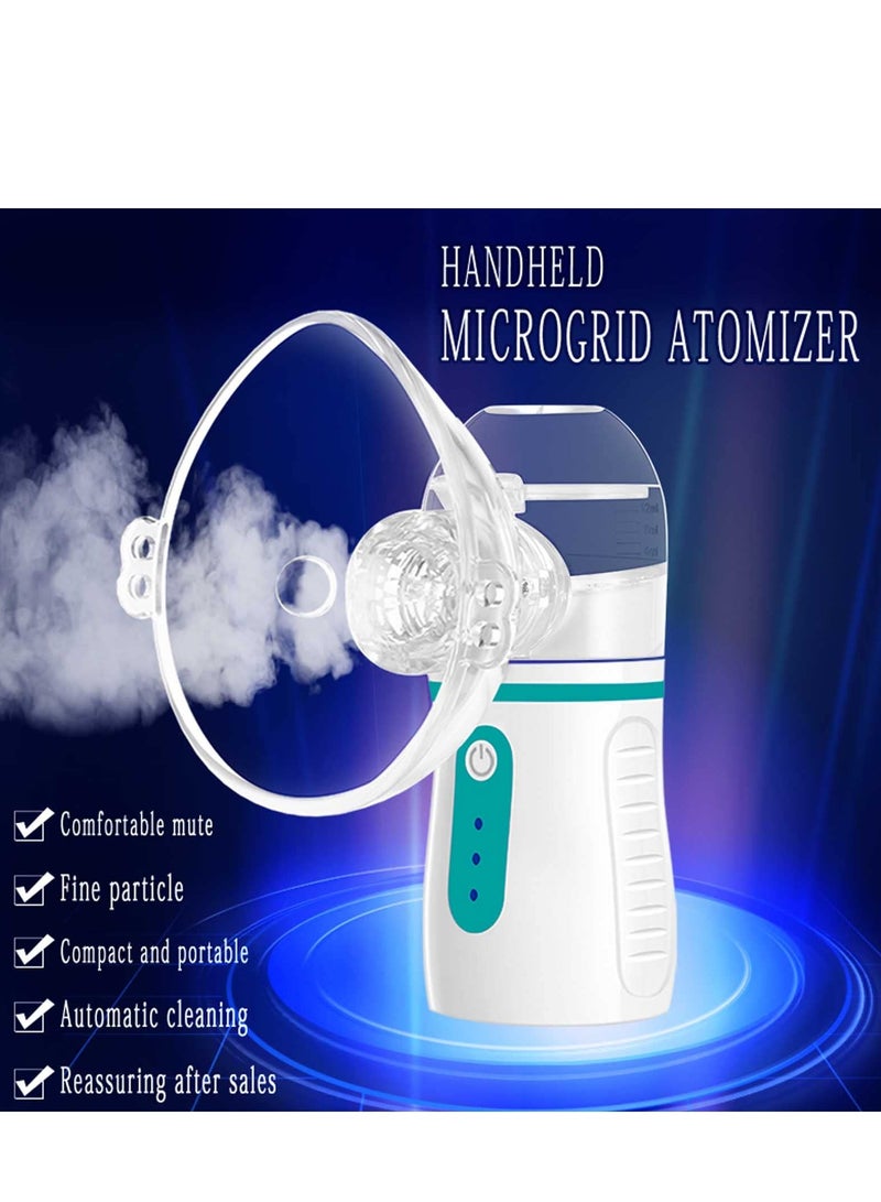 Loquat Portable Nebulizer, 3 Adjustable Speeds, Suitable for Adults and Children, Handheld Nebulizer for Breathing Problems, Automatic Cleaning, Laser Ultra-fine Mesh for Better Nebulization Effect (Green) - Image 3
