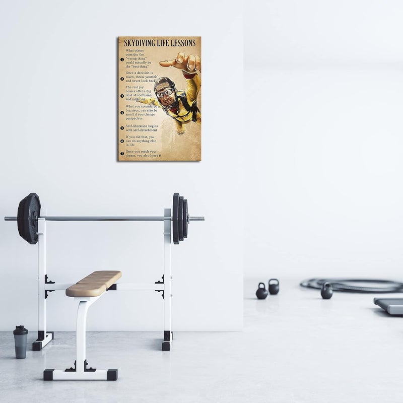 Busmko Skydiving Life Lessons Motivational Wall Art - Image 2