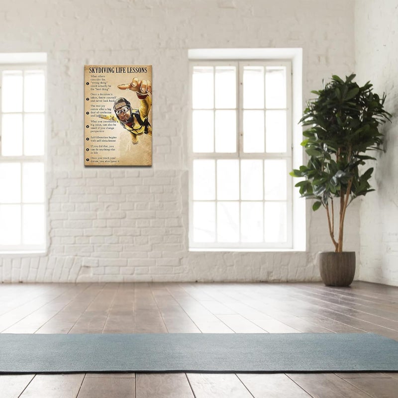 Busmko Skydiving Life Lessons Motivational Wall Art - Image 3