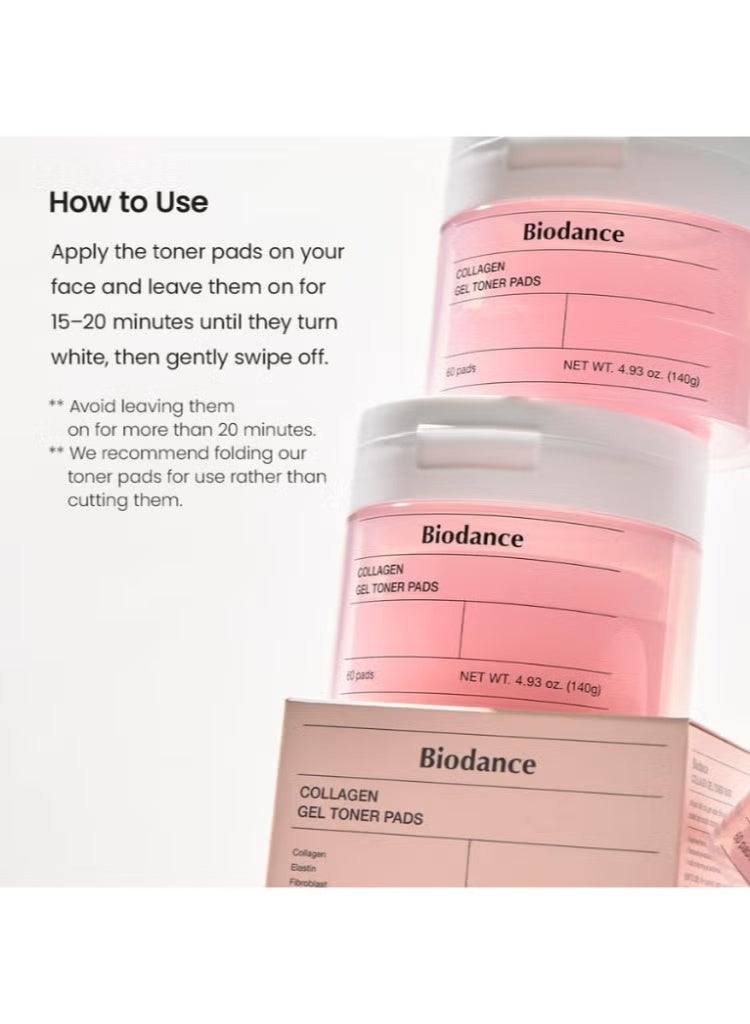 Biodance Collagen Gel Toner Pads for Hydrating & Smoothing Skin – 60 Pads, 140g - Image 3