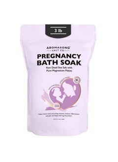 Aromasong Aromasong Pregnancy Bath Soak 3 LB - 100% Pure Magnesium Flakes with 21 Essential Dead Sea Minerals and Natural Lavender - Better Absorbing Than Epsom Salt  - Image 1