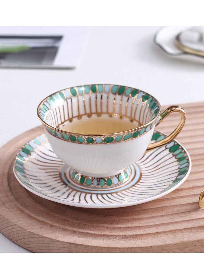 Sharpdo gold thread coffee cup 220 ml and coffee dish - Image 5