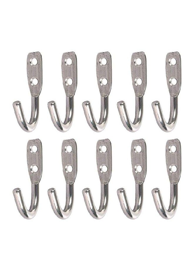 iSTAR Stainless Steel Multi-Purpose J Type Hook Bathroom Hooks Cloth Hanger Wall Hook Door Robe Hooks for Hanging Keys,Clothes (Pack of 20) - Image 1