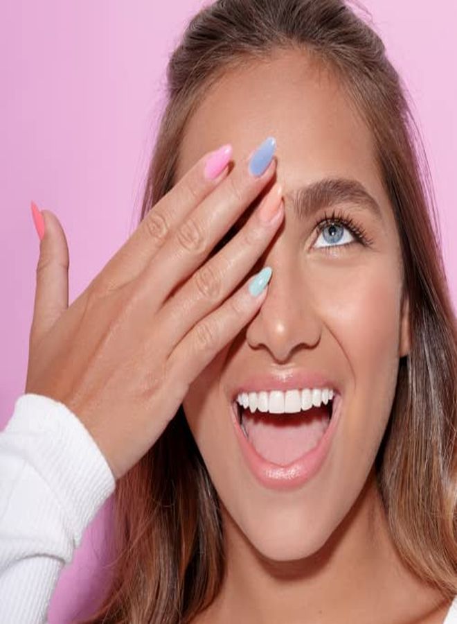 ETERNAL Collection  5 Piece Set: Long Lasting Quick Dry Mirror Shine Nail Polish Set  Hardener Bright And Shiny Finish  0.46 Fluid Ounces Each (Candy Pastels) - Image 5