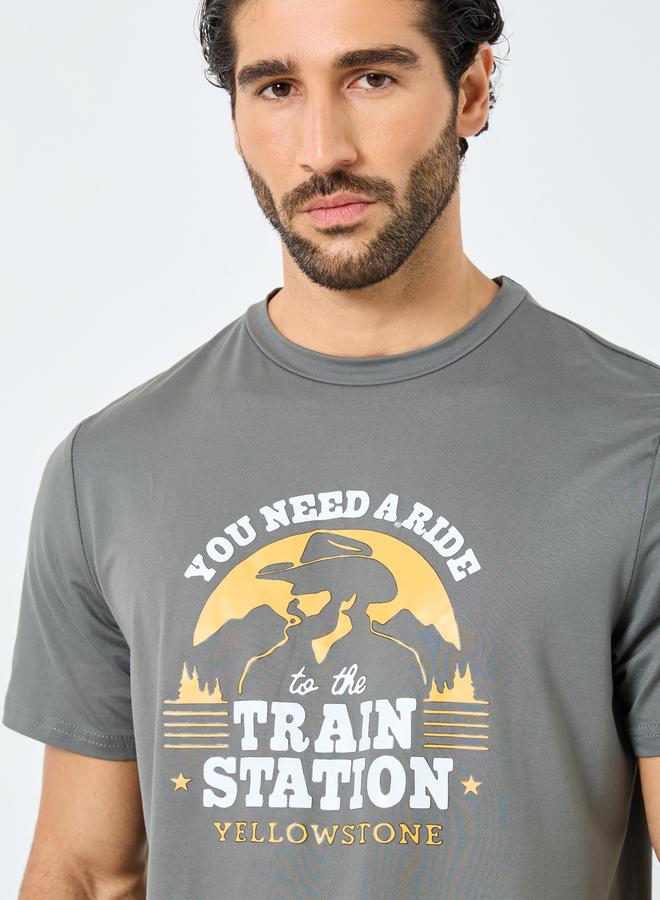 Take Two Graphic Print Round Neck Short Sleeve T-Shirt - Image 3