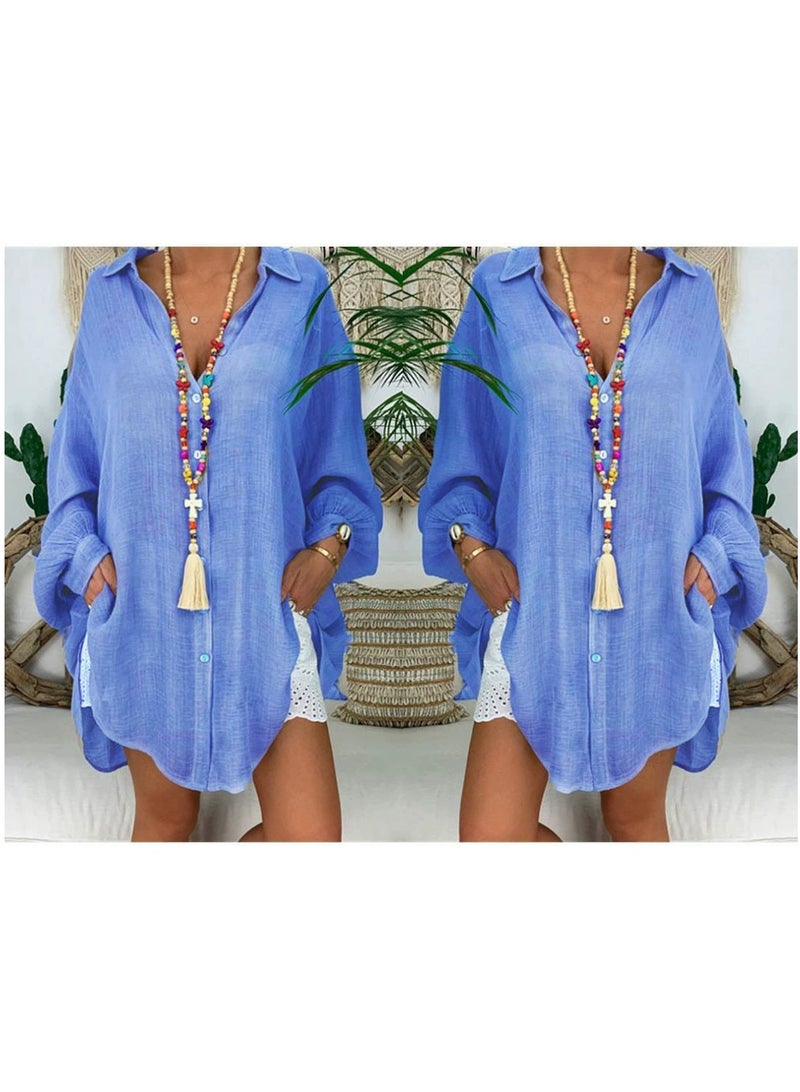 general Casual Loose Cotton Shirt - Image 1