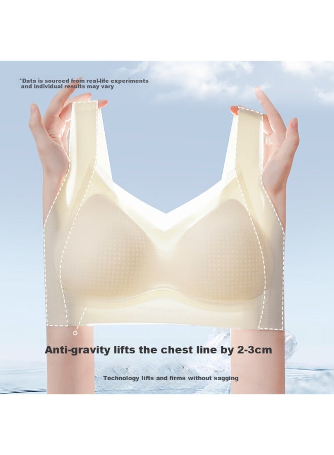 Fenton Fenteng Women's Summer Thin Cool Breathable Seamless Bra With Lift And Side Support To Prevent Sagging Back Vest-style Bra - Image 2