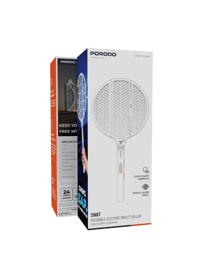 بورودو قاتل الحشرات الكهربائي القابل للطي مع تشغيل آمن وصامت، سطح آمن للمس، شبكة ثلاثية الطبقات، واجهة طي تلقائي، مستشعر ضوء ذكي - Image 5