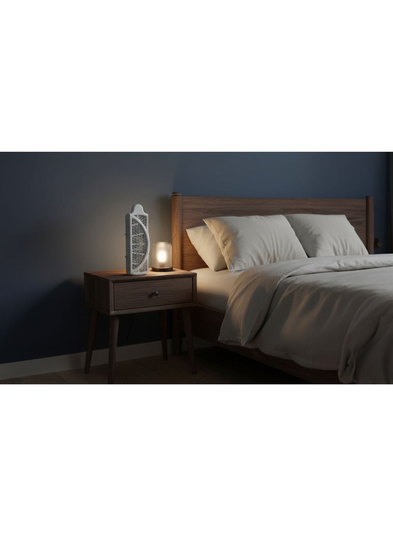 بورودو قاتل الحشرات الكهربائي القابل للطي مع تشغيل آمن وصامت، سطح آمن للمس، شبكة ثلاثية الطبقات، واجهة طي تلقائي، مستشعر ضوء ذكي - Image 3