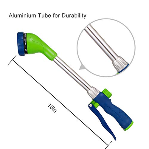 GREEN MOUNT Watering Wand, 16 Inches Sprayer Wand with 8 Watering Patterns for Lawn and Garden Use - Image 3