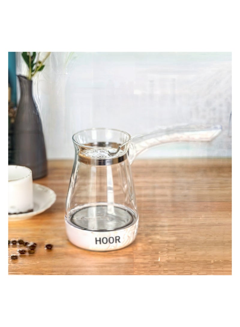 HOOR Multi colored glass electric coffee maker, 800 watts - Image 2