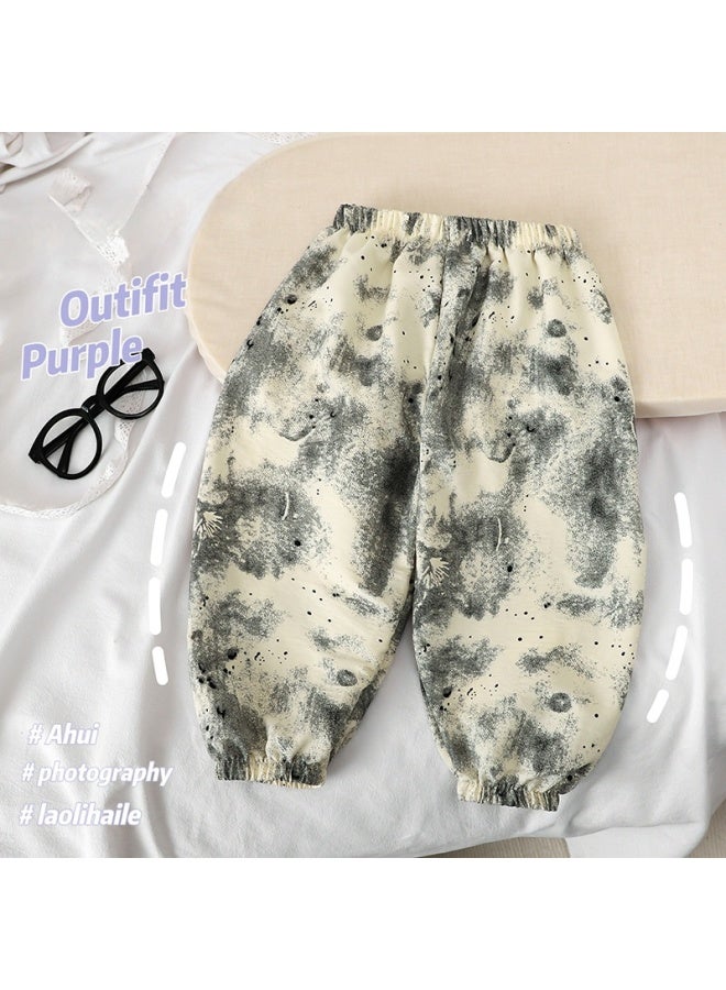 Summer New Children's Korean Style Anti-Mosquito Pants, Boys' and Girls' Casual Nine-Point Breathable Sports Pants, Children's Trousers - Image 2