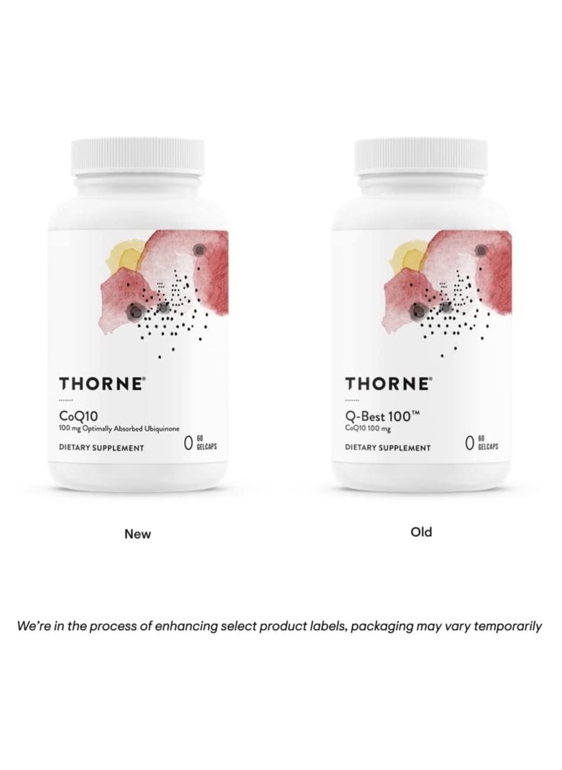 Thorne - CoQ10 100 mg Optimally Absorbed Ubiquinone Dietary Supplement 60 Gelcaps - Image 1