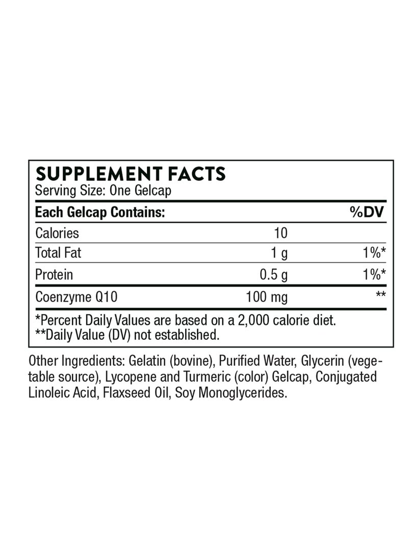 Thorne - CoQ10 100 mg Optimally Absorbed Ubiquinone Dietary Supplement 60 Gelcaps - Image 1