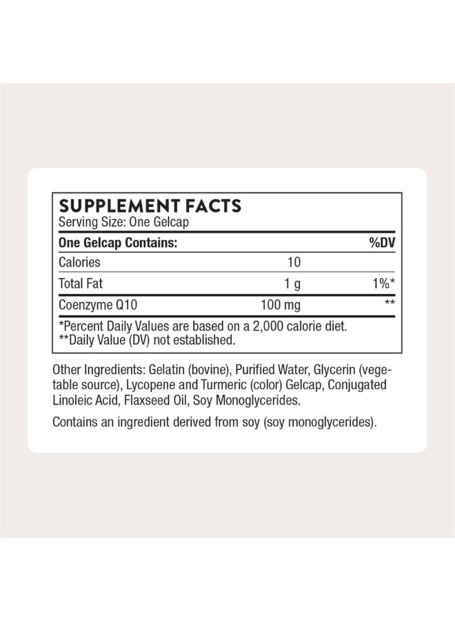 Thorne CoQ10 100 mg Optimally Absorbed Ubiquinone Dietary Supplement 60 Gelcaps - Image 2