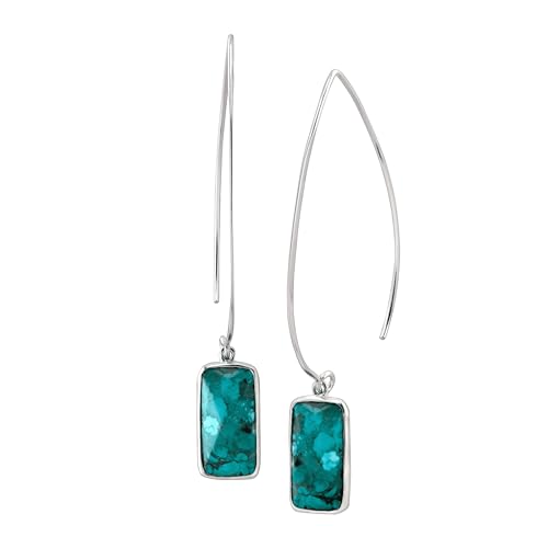 Silpada 'Oasis' Compressed Turquoise Drop Earrings in Sterling Silver - Image 1