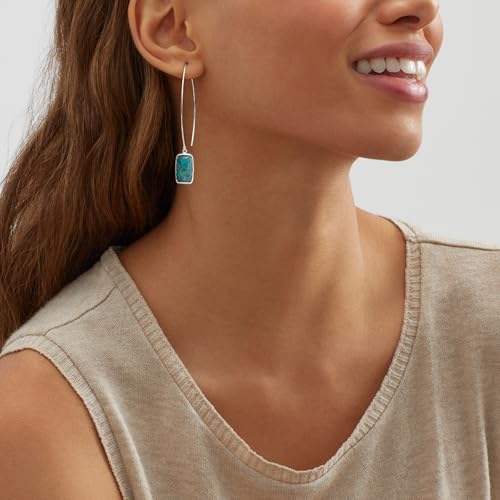 Silpada 'Oasis' Compressed Turquoise Drop Earrings in Sterling Silver - Image 4