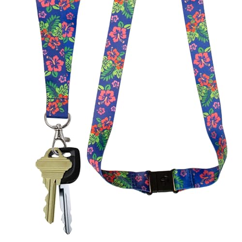 Lucky Line Lanyard with Swivel Snap, Hibiscus Design (C205), Medium - Image 2