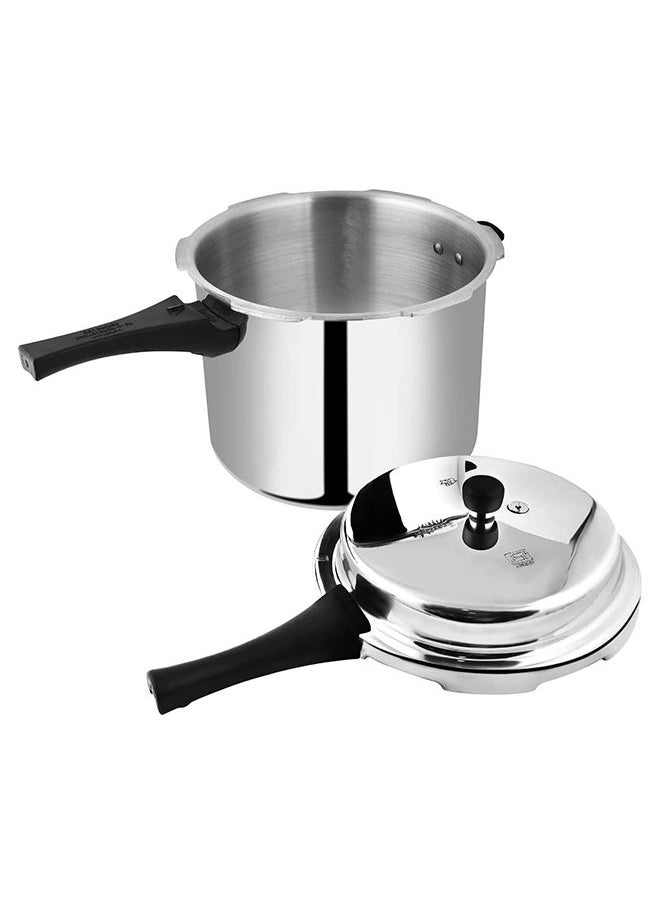Prestige - 10Liters Aluminium Popular Pressure Cooker Silver 10 Litre SILVER - Image 1